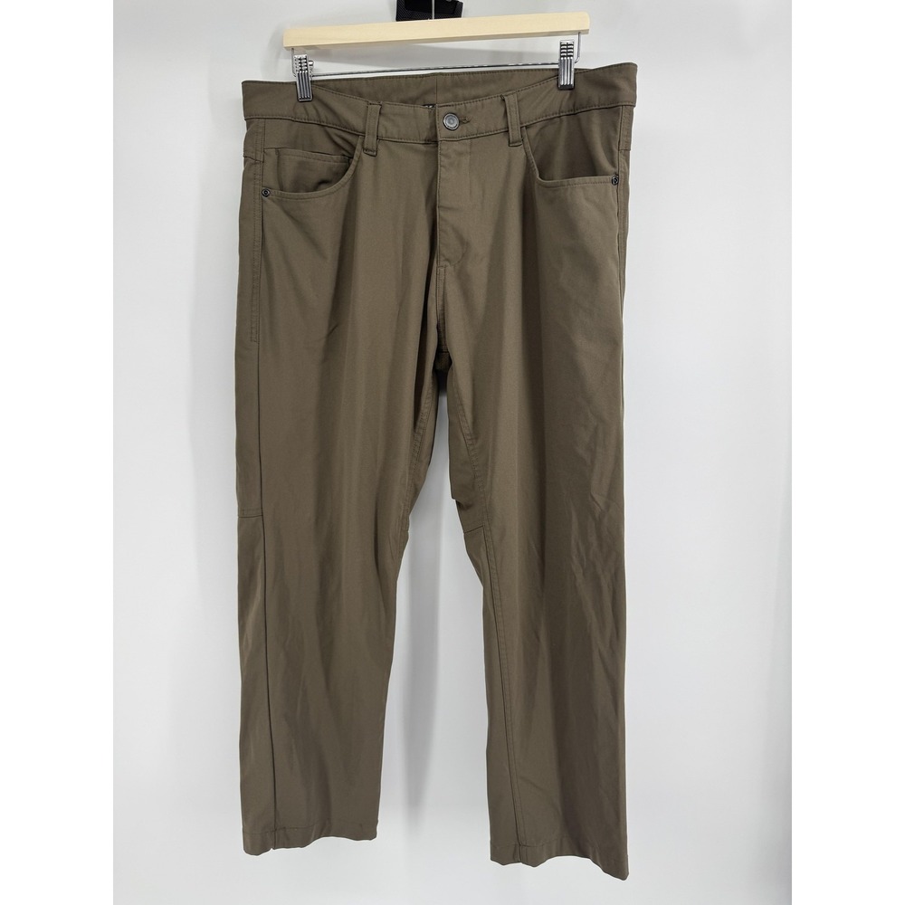ZeroXposur Khaki Pants Mens 36 Green Stretch Microfiber 5 Pocket Straight Casual